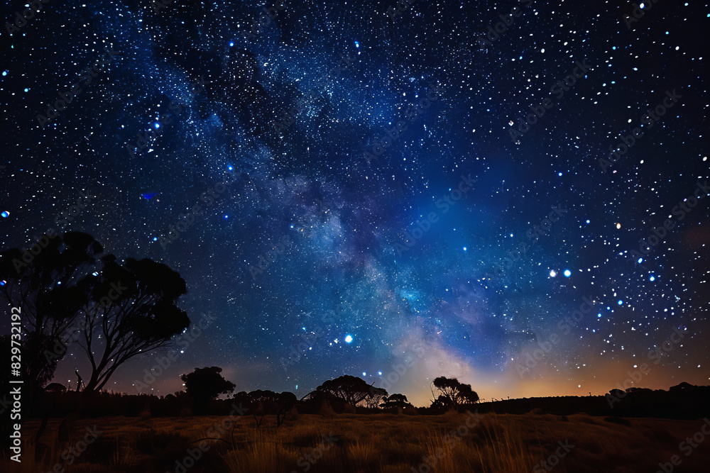 Clear night sky with stars in the Australian outback