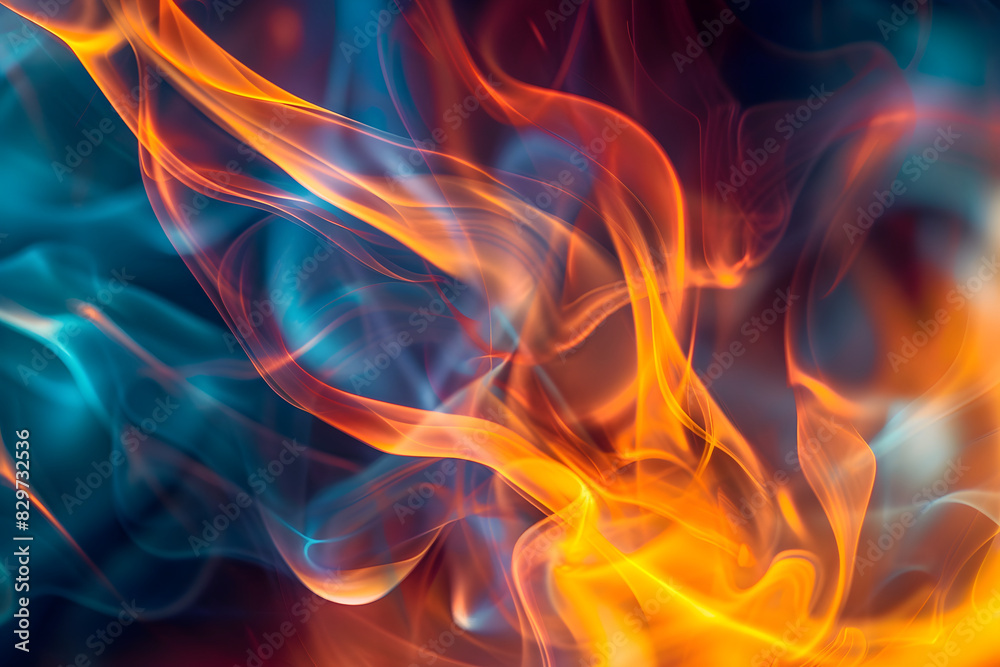 Captivating Close-Up of a Dancing Flame on a Dark Background