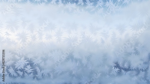 Frozen window with frost patterns on glass. Winter background. Generative AI. © Studicon