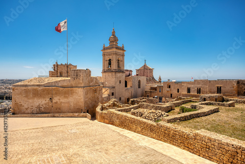 Tableau sur toile Ancient Fortress in Citadel rises above Victoria city, a historic landmark with panoramic views