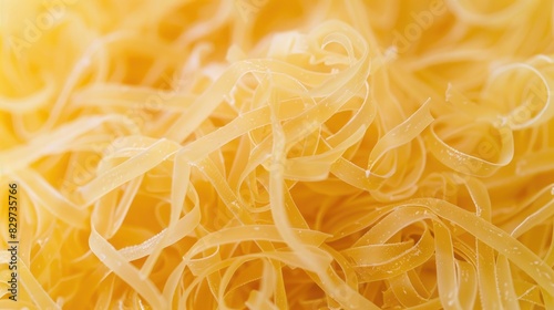 Close up image of uncooked durum wheat pasta filini vermicelli photo