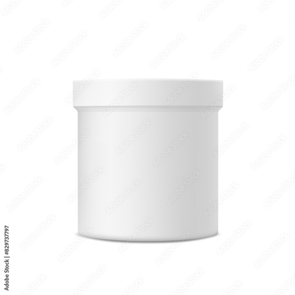Vector white realistic cream jar for your logo, cosmetic packaging container, mockup template for cream, gel, lotion, powder. Vector white realistic cream jar for your logo, cosmetic packaging container, mockup template for cream, gel, lotion, powder.
