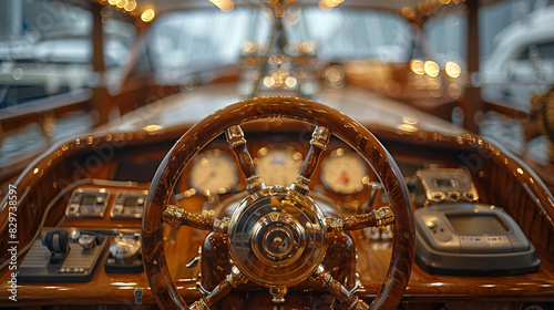 Photo of the Boat steering wheel