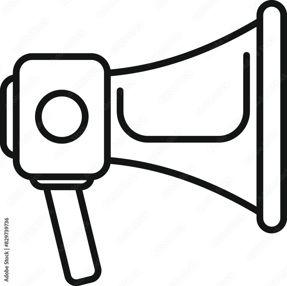 Vector illustration of a simple megaphone outline, perfect for web and print design Vector illustration of a simple megaphone outline, perfect for web and print design