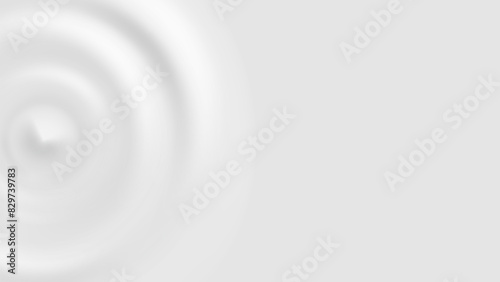 Milk cream wave. White water splash circle ripple. 3d liquid yogurt top view round swirl texture. Music sound concentric impact banner design for presentation. Abstract shampoo droplet puddle template