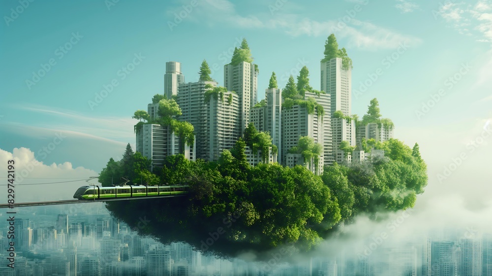 Fototapeta premium Futuristic Green City