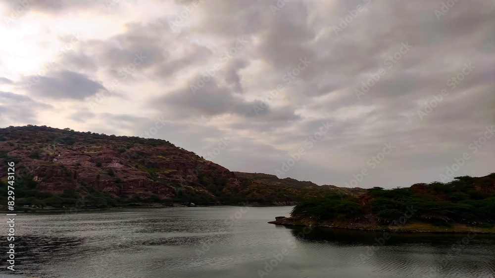 Lake between the mountains, Kaylana lake, Jodhpur, Rajasthan Lake between the mountains, Kaylana lake, Jodhpur, Rajasthan