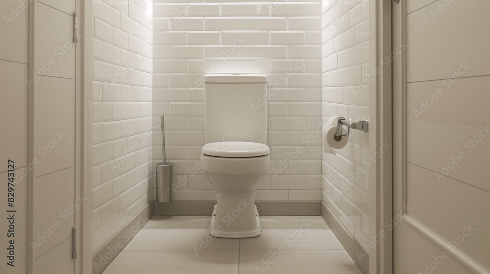 Compact Bathroom Design: Functional Toilet and Sink in Small House Interior Compact Bathroom Design: Functional Toilet and Sink in Small House Interior