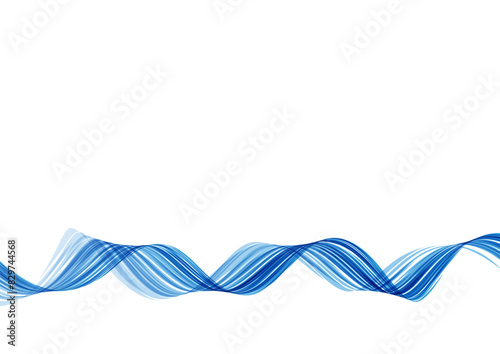 青のうねる抽象ウェーブ背景