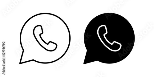 Telephone icon set. for mobile concept and web design. vector illustration