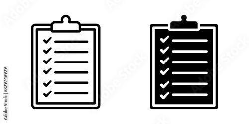 Clipboard icon set. for mobile concept and web design. vector illustration