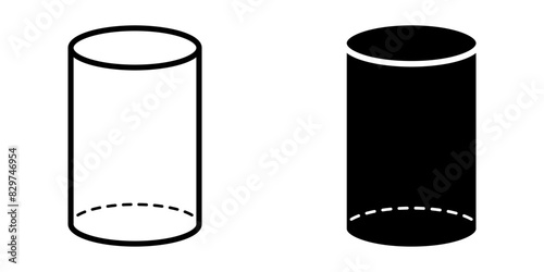 Cylinder icon set. for mobile concept and web design. vector illustration