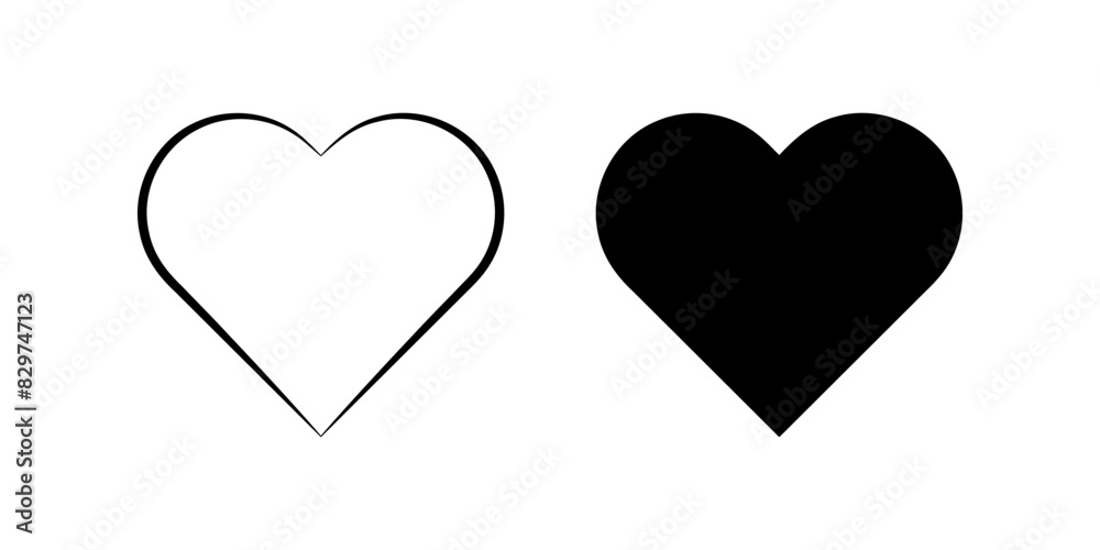 Love Heart icon set. for mobile concept and web design. vector illustration Love Heart icon set. for mobile concept and web design. vector illustration
