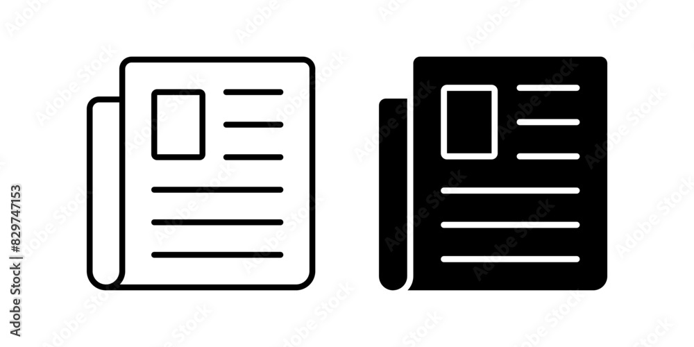 Newspaper icon set. for mobile concept and web design. vector illustration Newspaper icon set. for mobile concept and web design. vector illustration