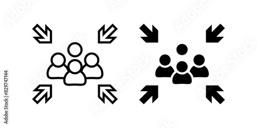 Meeting point icon set. for mobile concept and web design. vector illustration