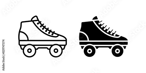 Roller skate icon set. for mobile concept and web design. vector illustration