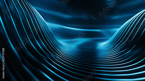 abstract digital background for wallpaper. blue light lines. futuristic and technological background. fantastic wallpaper