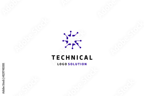 Technical template logo design solution photo