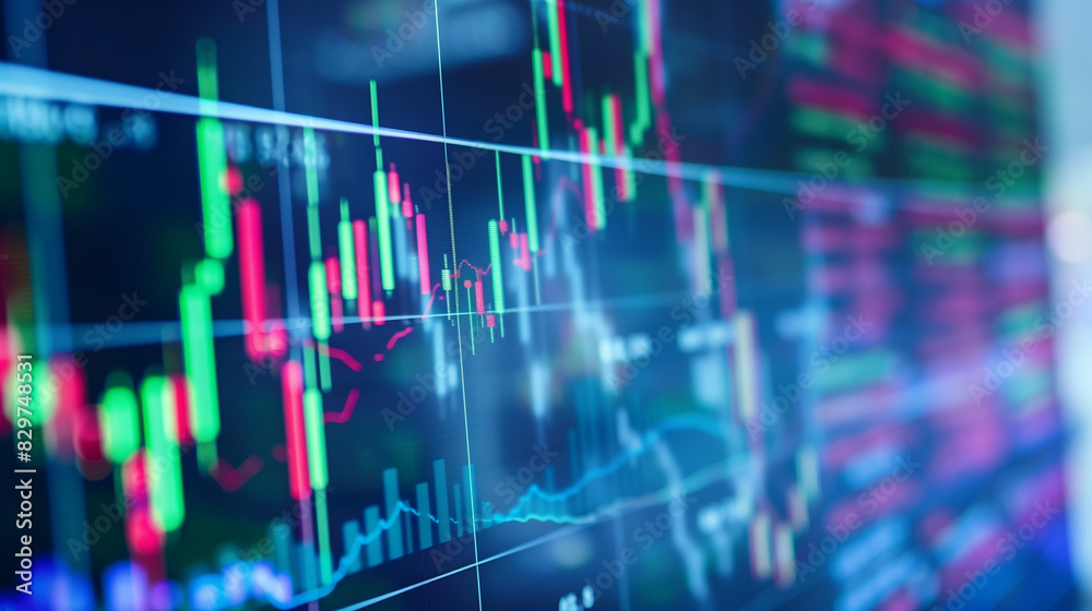 変動する株価のチャートグラフ 変動する株価のチャートグラフ