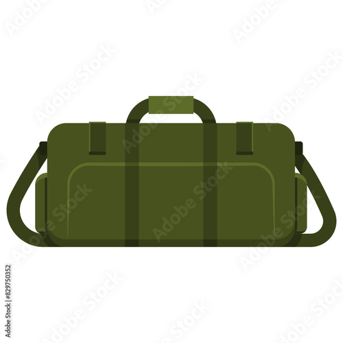 Duffle tote vector cartoon illustration isolated on a white background.
