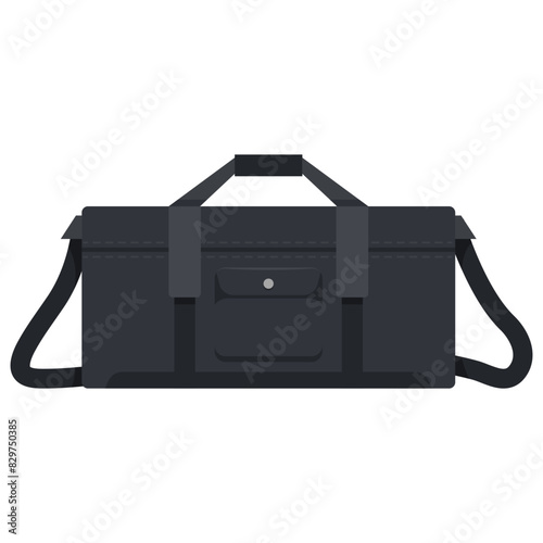 Travel duffle vector cartoon illustration isolated on a white background.