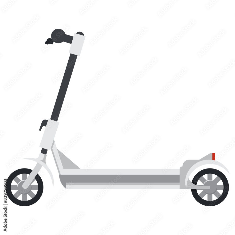 Electric powered scooter vector cartoon illustration isolated on a white background. Electric powered scooter vector cartoon illustration isolated on a white background.