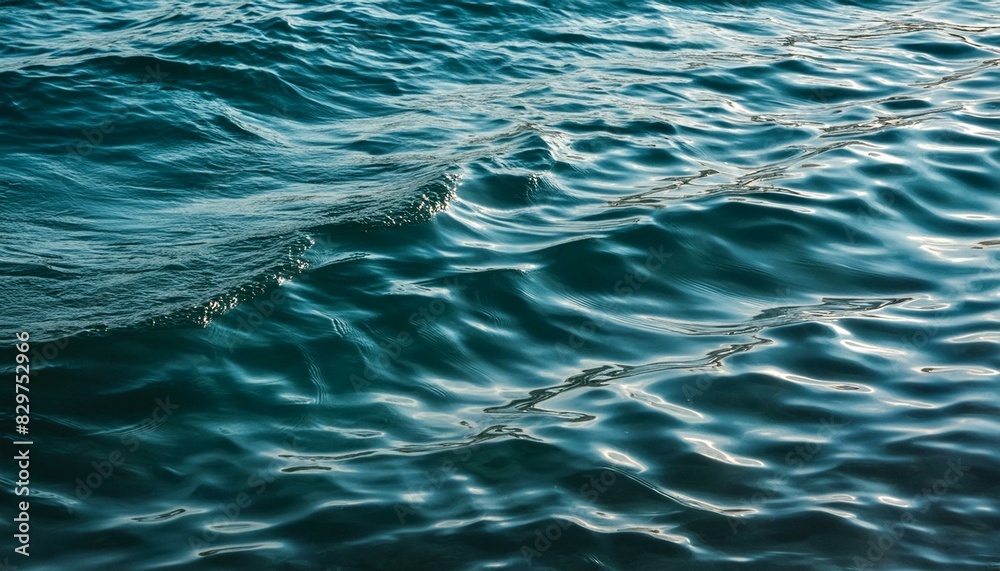 Fototapeta premium Glistening Turquoise: Macro View of Ocean Water Texture
