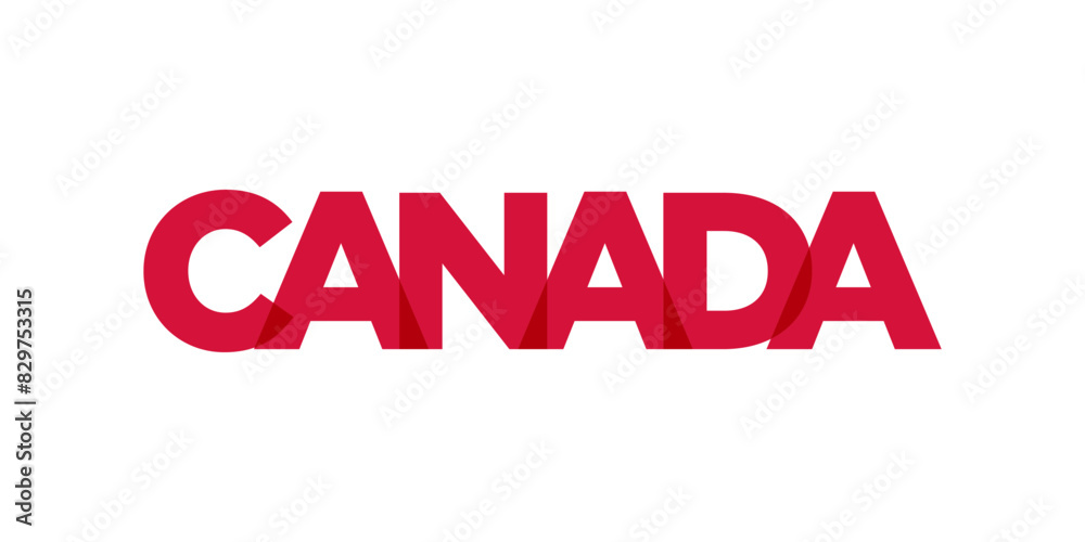 Canada emblem. The design features a geometric style, vector illustration with bold typography in a modern font. The graphic slogan lettering. Canada emblem. The design features a geometric style, vector illustration with bold typography in a modern font. The graphic slogan lettering.