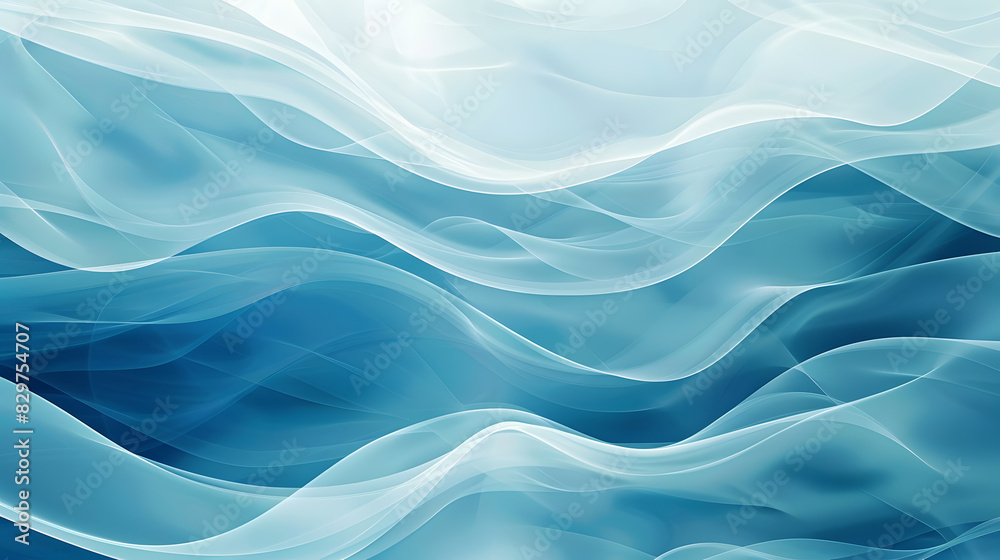 abstract background with waves. Generative AI.