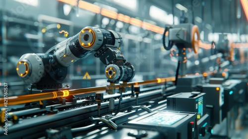 Factory AI system adjusts production rates to match market demand fluctuations, optimizing efficiency and meeting customer needs in real-time, Created with Generative AI. © RealizeXL