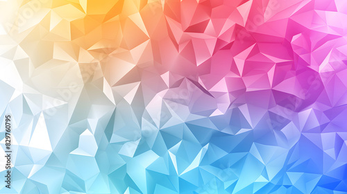 Abstract Delaunay Voronoi trianglify color diagram background illustration. Generative AI.