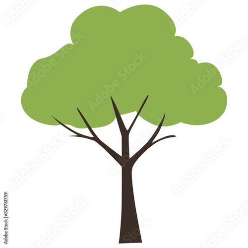 Tree vector illustration flat minimalism