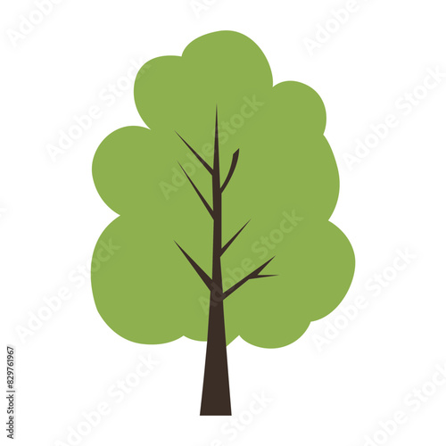 Tree vector illustration flat minimalism