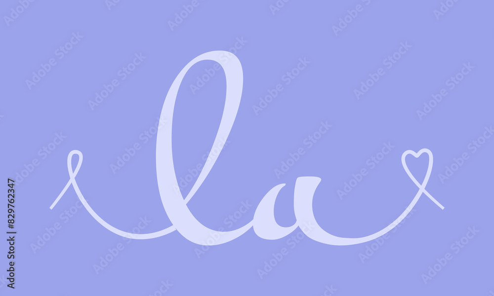 LA initial wedding monogram calligraphy vector illustration. Hand drawn lettering l and a love logo design for valentines day poster, greeting card LA initial wedding monogram calligraphy vector illustration. Hand drawn lettering l and a love logo design for valentines day poster, greeting card