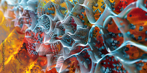 Abstract Microscopic Patterns, Colorful Abstract Macro Photography – Exploring Vibrant Textures and Patterns, Colorful Organic Patterns in a Detailed Microstructure Close-up