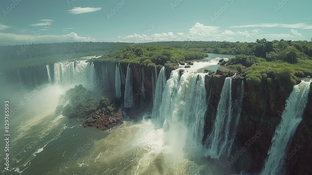 Iguazu Falls on the border of the Argentine and Brazilian Iguazu National Parks.