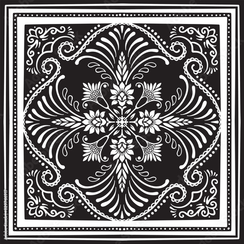Vintage Paisley Bandana Design | Vector Graphic