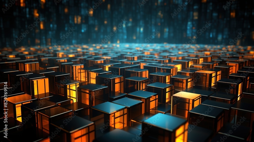 Obraz premium gold cubes 