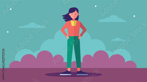 A person recognizing their own worth and setting boundaries in their relationships.. Vector illustration