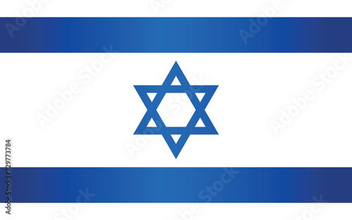 National flag of Israel in a flat style on a transparent background. Israeli flag icon emblem. Symbol, icon, emblem, banner, background