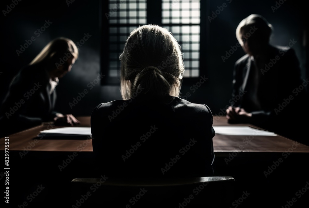 Investigators interrogate woman in dark prison Investigators interrogate woman in dark prison