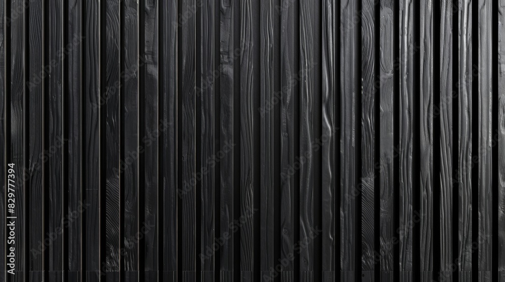 Wall made of wood. Background of wooden panels. Black vertical slats. Template from plank boards. Decor for modern interior and exterior. Architectural solutions for facades.