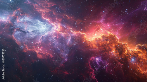 Space background with realistic nebula