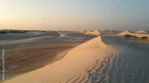 Fototapeta Naklejka Na Ścianę i Meble -  Lencois Maranhenses. A dazzling landscape of dunes and rain lakes. Natural rainwater pool in white sand desert. Nature and travel concept.