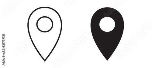 Location Pin, Map Pin, Place, Location, Address, location icon. Vector map pin.