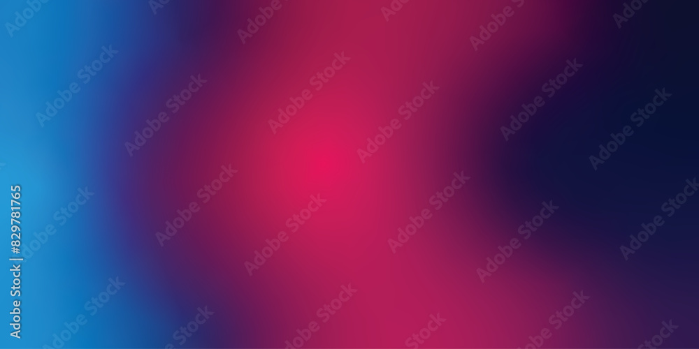 Fototapeta premium Glowing abstract red and blue neon light on a dark gradient background. Vector illustration
