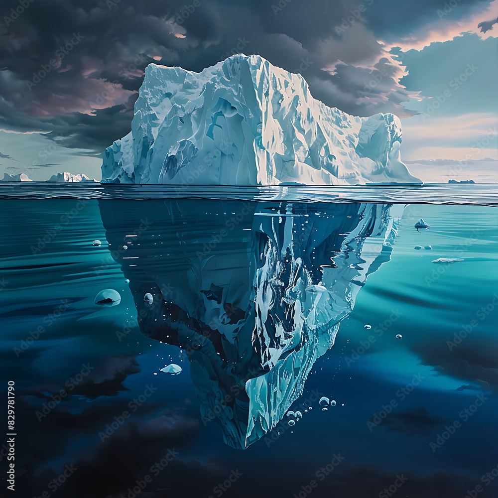 Obraz premium Iceberg Business Strategy and Learning Theory