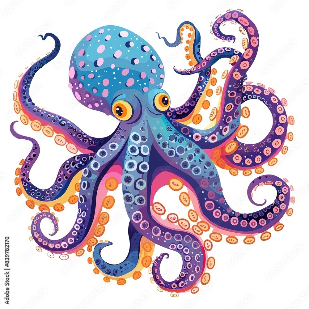 Octopuses cartoon Bohemian Octopuses cartoon Bohemian