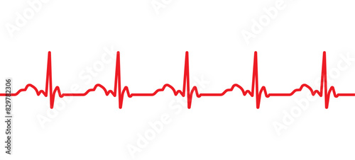 Electrocardiography heartbeat line monitor. Ecg