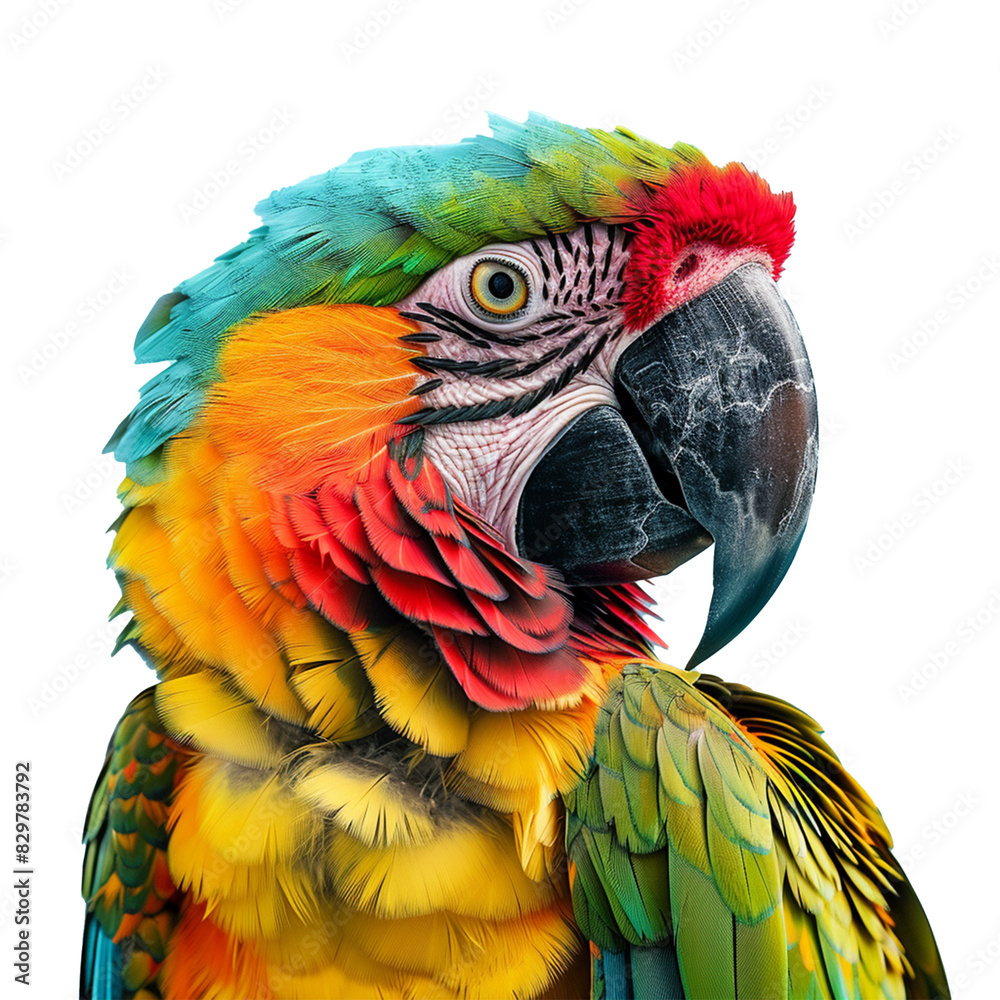 A parrot isolated on transparent background, Ai Generative A parrot isolated on transparent background, Ai Generative